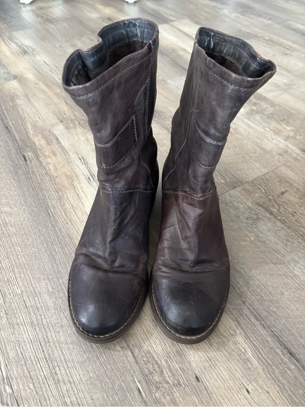 Clarks Dark Brown Leather Mezza Game Women's Ankle Booties